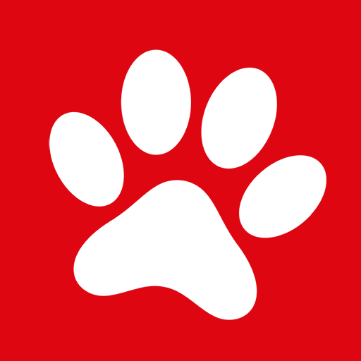 Dieren onderhoud vierkant icoon