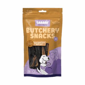 Braaaf Butchery Snacks Runderkophuid met haar 150 g