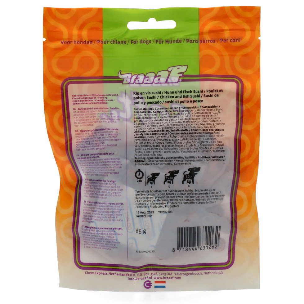Braaaf Soft Snack Sushi - Kip & Vis 2026 Braaaf Soft Snack Sushi - Kip & Vis - Afbeelding 3