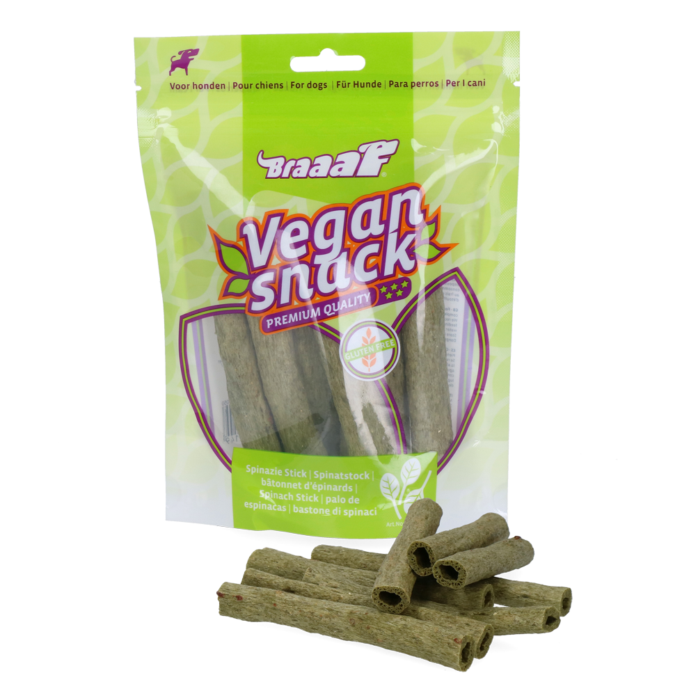 Braaaf Vegan Snack Spinazie Stick - 12 cm 2026 Braaaf Vegan Snack Spinazie Stick - 12 cm