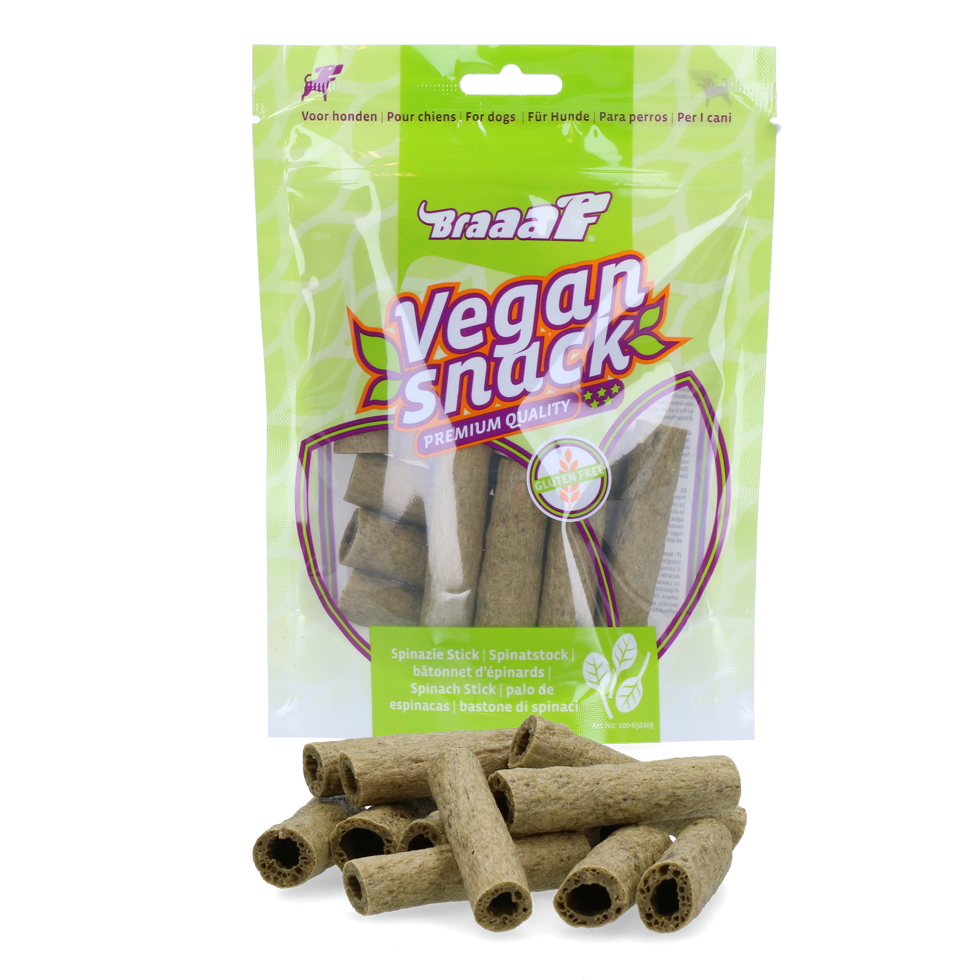 Braaaf Vegan Snack Spinazie Stick - 6 cm 2026 Braaaf Vegan Snack Spinazie Stick - 6 cm