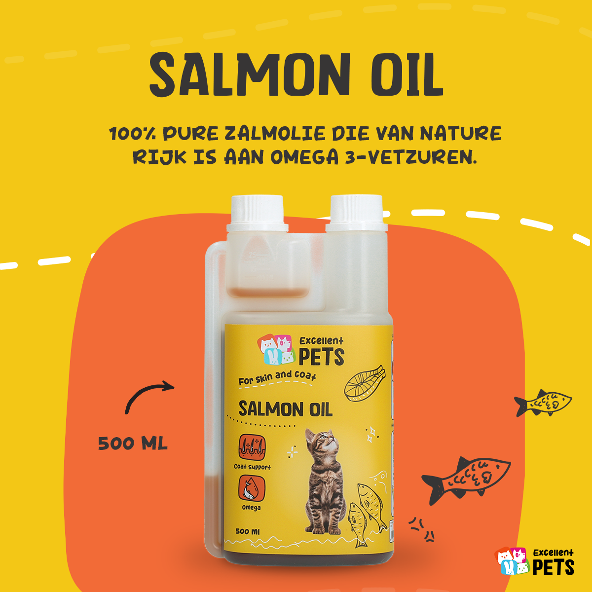 Excellent Pets Cat Salmon Oil 500 ml 2026 Excellent Pets Cat Salmon Oil 500 ml - Afbeelding 6