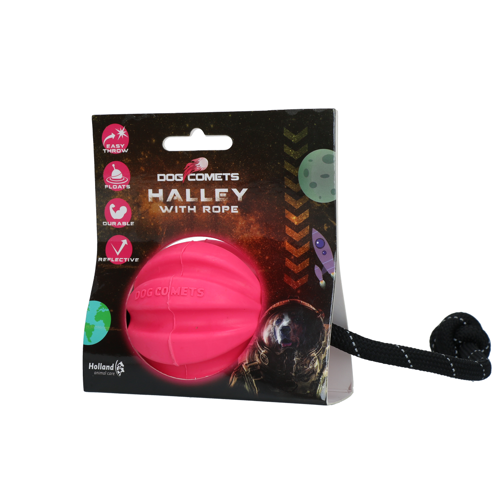 Dog Comets Halley Met Touw Roze 2026 Dog Comets Halley Met Touw Roze