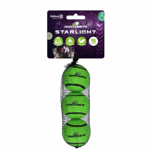 Dog Comets Tennisbal Starlight S Groen (3-pack)