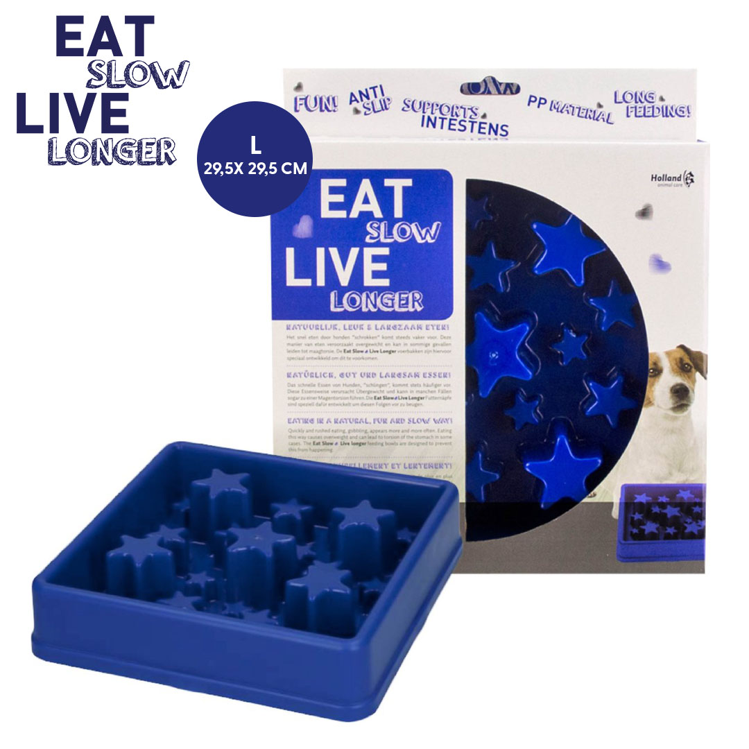Eat Slow Live Longer Star Blauw L 2026 Eat Slow Live Longer Star Blauw L