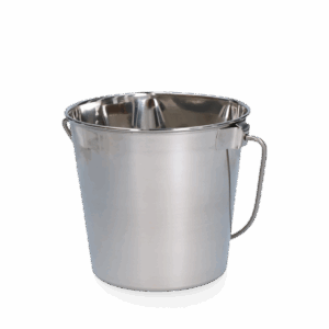 Emmer RVS met platte zijde 0,95 l