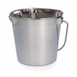 Emmer RVS met platte zijde 1,89 l