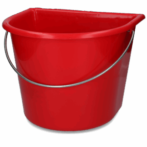 Emmer met vlakke kant 15 l Rood