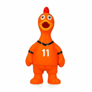 Oranje Latex Hondenspeeltjes WK Kip