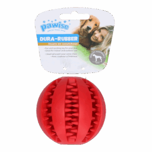 Pawise Dura-Rubber Ball Rood