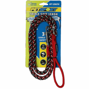 Petsport Triple Safe Leash Rood 1,2 m