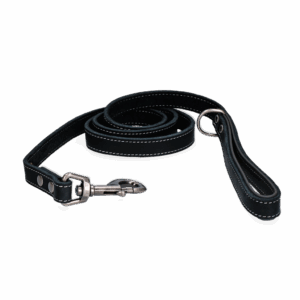 Spotted! Pro Leren Hondenlijn Zwart