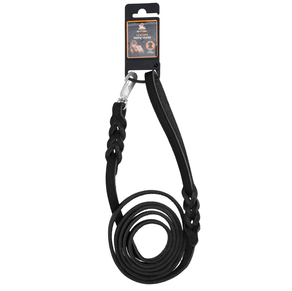 Spotted! Pro Leren Showlijn Zwart 1,2 x 180 cm (Kliphaak) 2026 Spotted! Pro Leren Showlijn Zwart 1,2 x 180 cm (Kliphaak) - Afbeelding 2